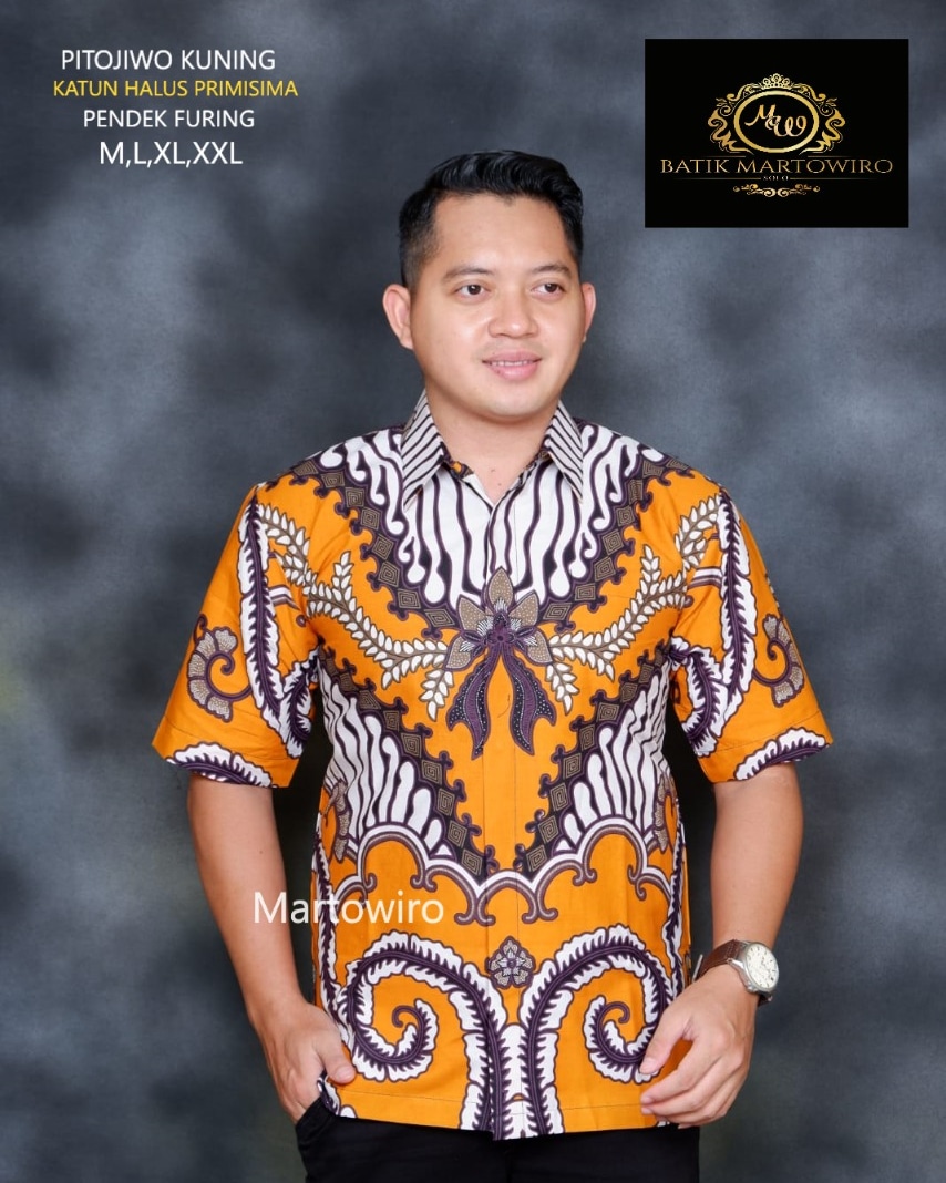 cover-PITOJIWO KUNING Kemeja Batik Pria Solo Lengan Pendek Lapis Furing BY MARTOWIRO-1