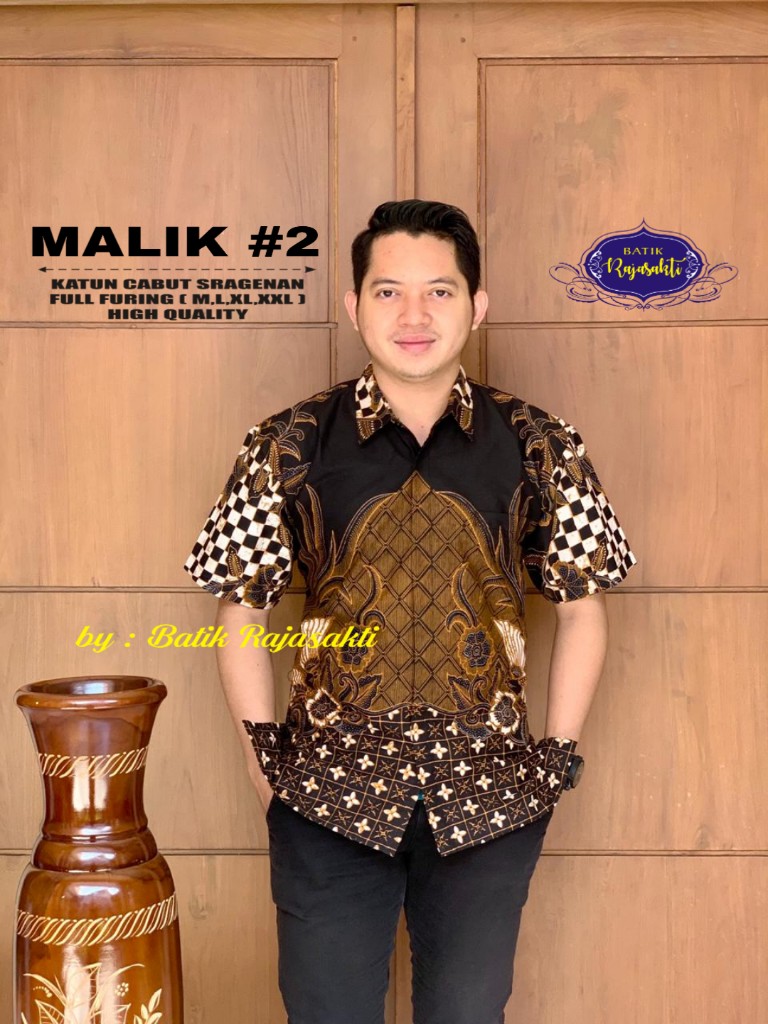 cover-MALIK 2 Kemeja Batik Pria Solo Lengan Pendek Lapis Furing BY RAJASAKTI-1