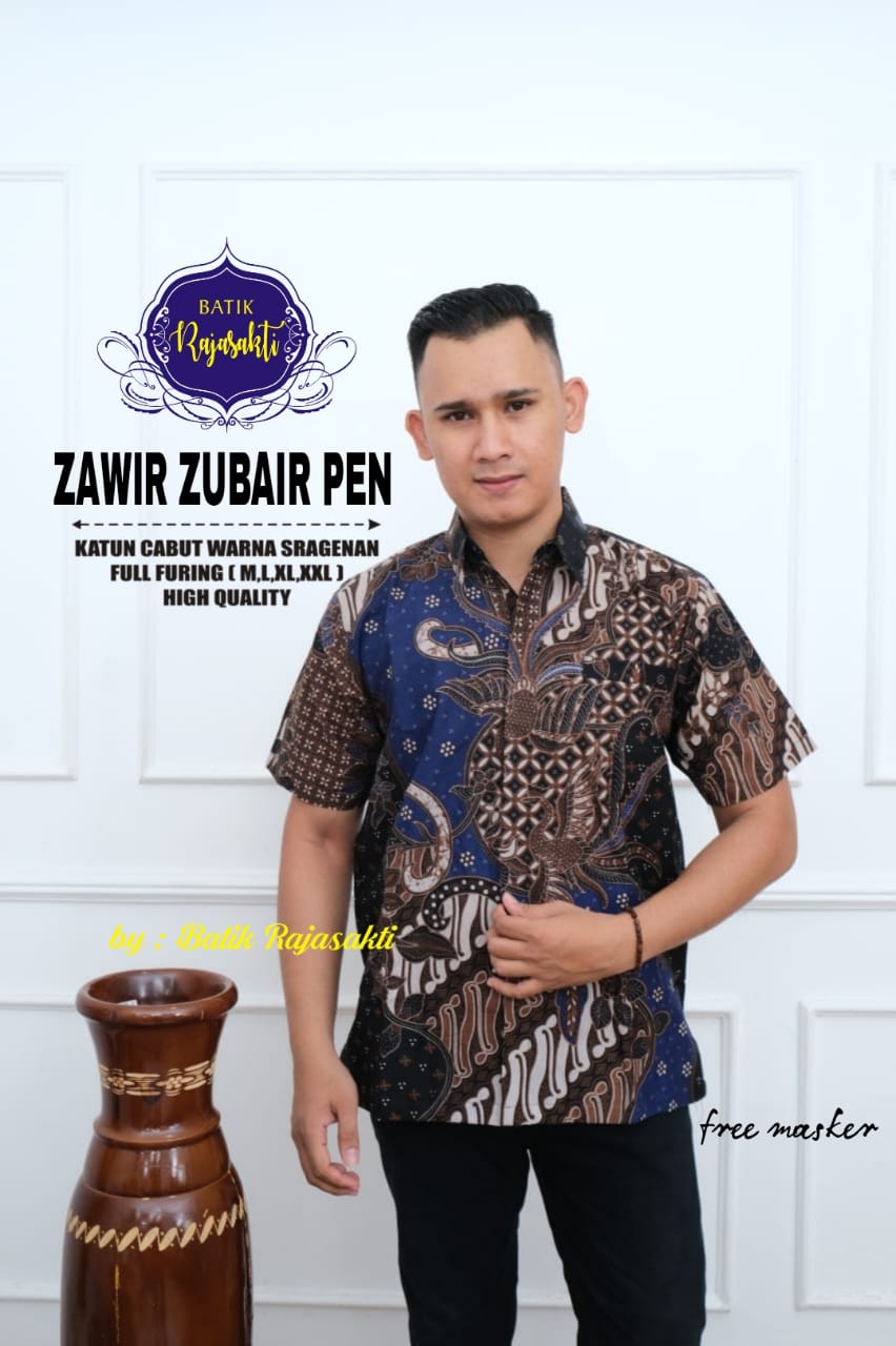 cover-ZAWIR ZUBAIR PEN Kemeja Batik Pria Solo Lengan Pendek Lapis Furing BY RAJASAKTI-1