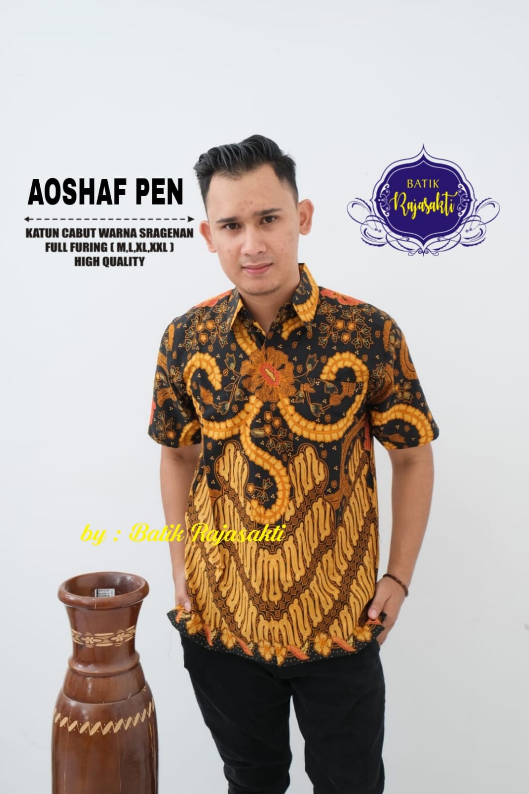 cover-AOSHAF PEN KEMEJA BATIK PRIA SOLO LENGAN PENDEK LAPIS FURING BY RAJASAKTI-1