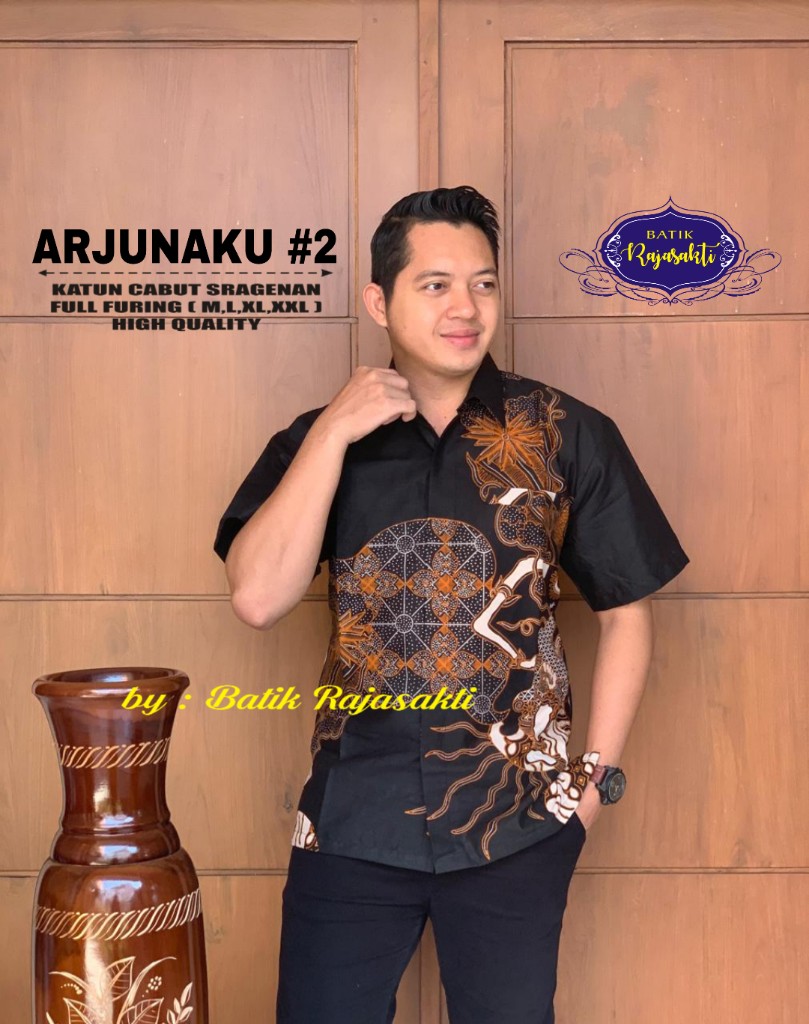 cover-ARJUNAKU 2 KEMEJA BATIK PRIA SOLO LENGAN PENDEK LAPIS FURING BY RAJASAKTI-1