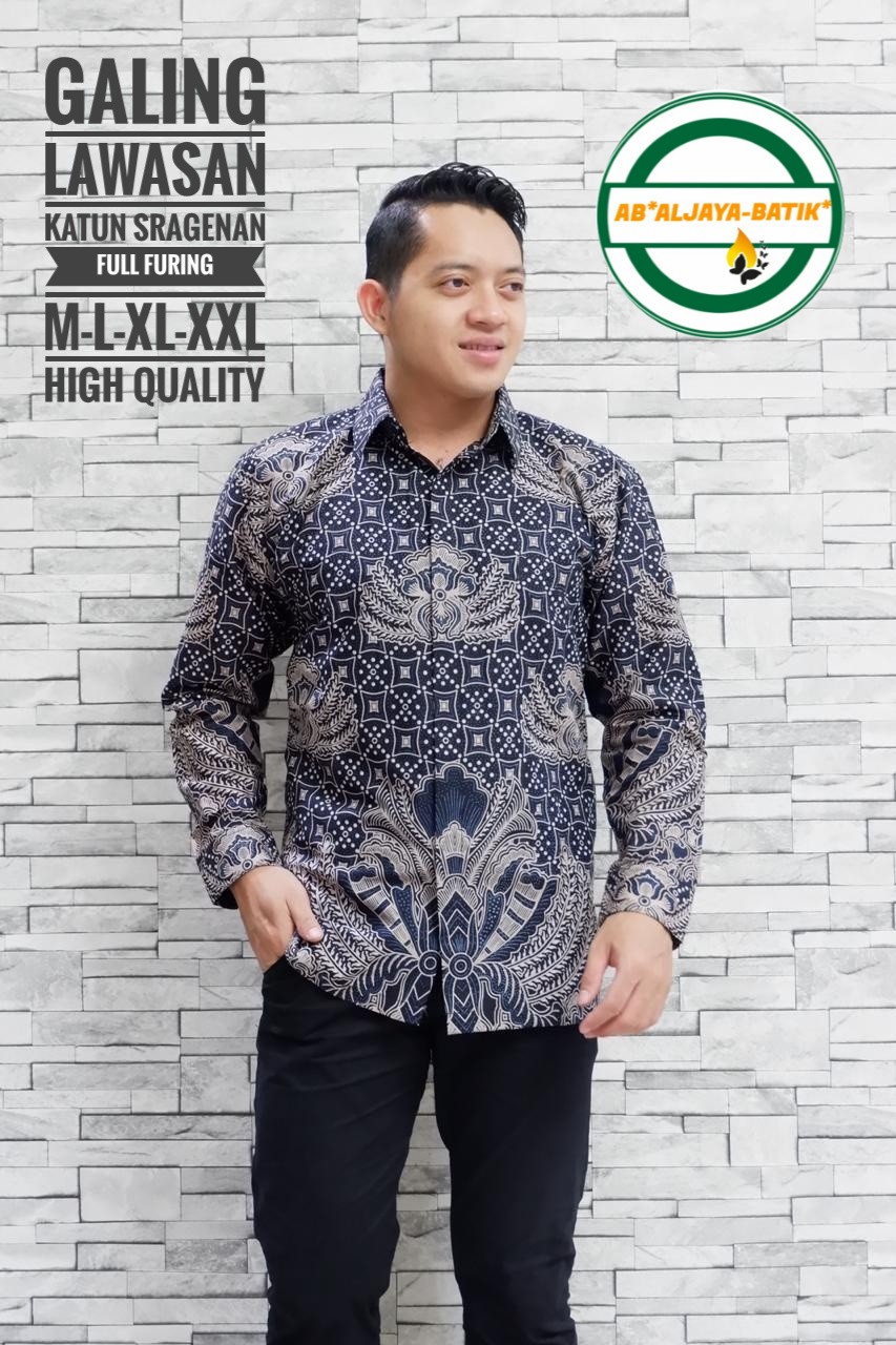 cover-GALING LAWASAN Kemeja Batik Pria Solo Lengan Panjang Lapis Furing BY ALJAYA-1