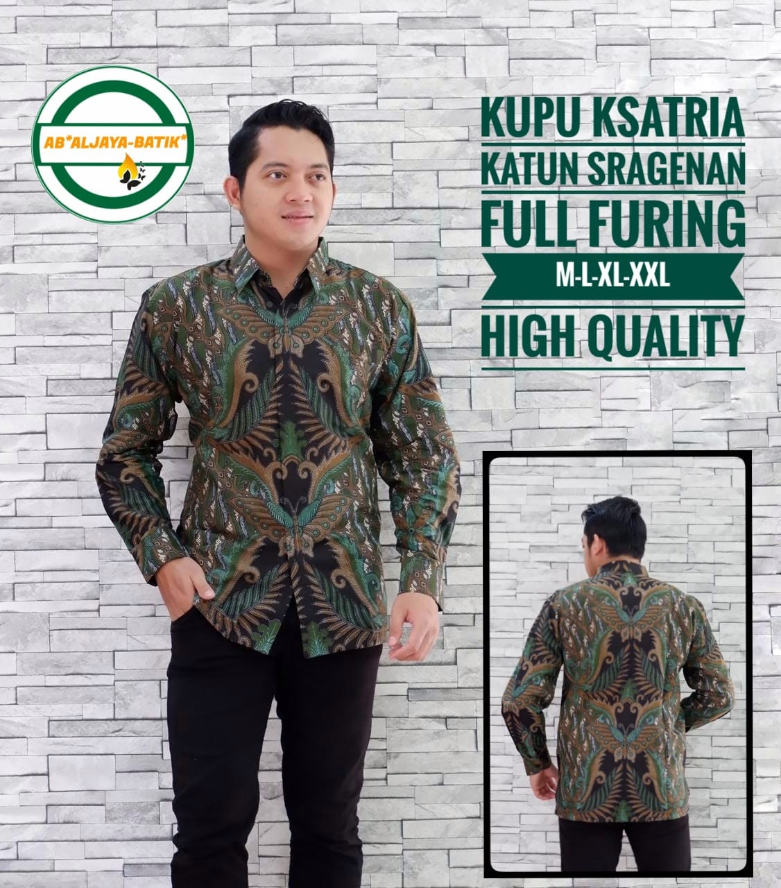 cover-KUPU KSATRIA Kemeja Batik Pria Solo Lengan Panjang Lapis Furing BY ALJAYA-1