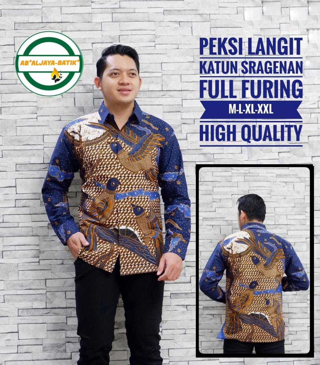 cover-PEKSI LANGIT Kemeja Batik Pria Solo Lengan Panjang Lapis Furing BY ALJAYA-1