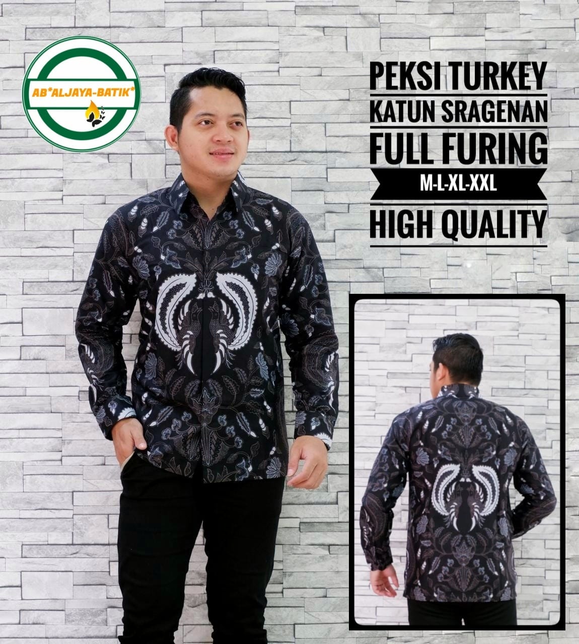cover-PEKSI TURKEY Kemeja Batik Pria Solo Lengan Panjang Lapis Furing BY ALJAYA-1
