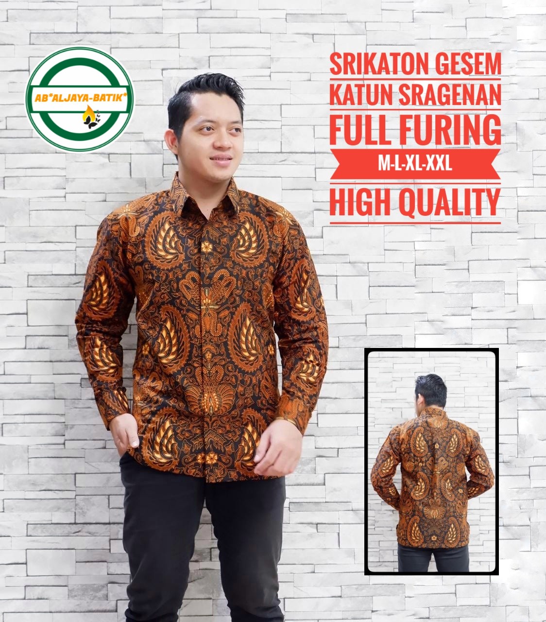 cover-SRIKATON GESEM Kemeja Batik Pria Solo Lengan Panjang Lapis Furing BY ALJAYA-1