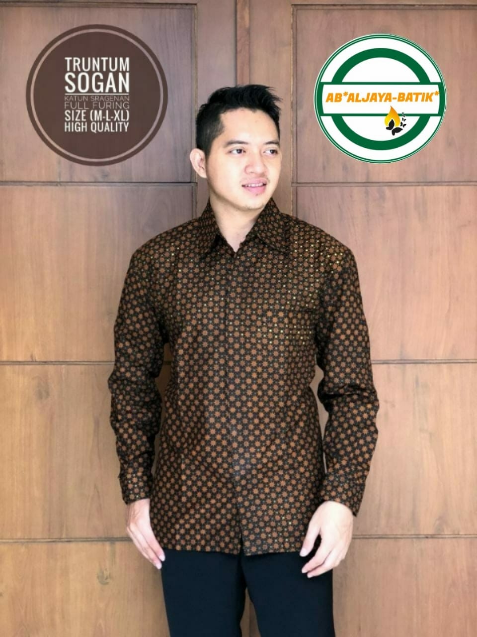 cover-TRUNTUM SOGAN Kemeja Batik Pria Solo Lengan Panjang Lapis Furing BY ALJAYA-1
