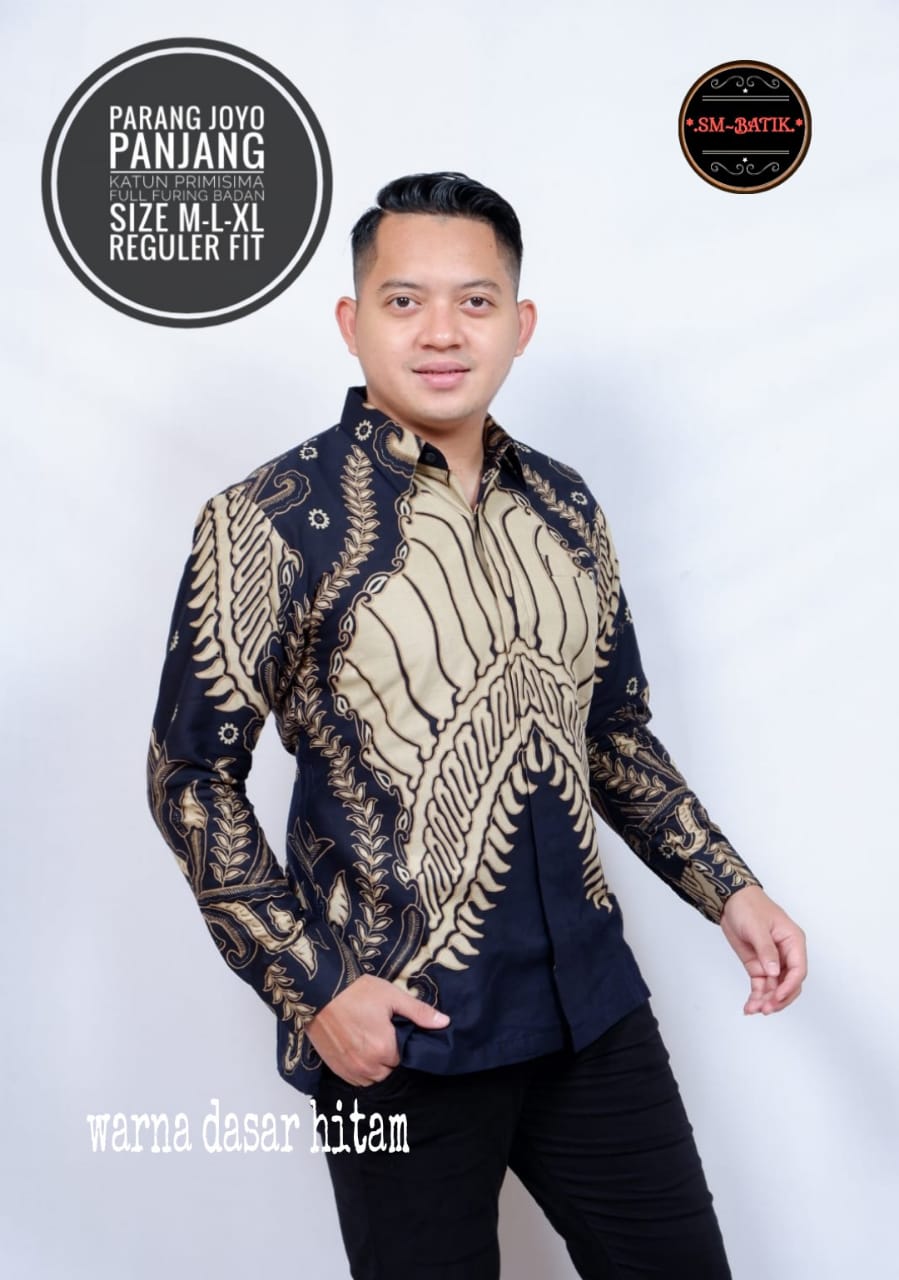 cover-PARANG JOYO Kemeja Batik Pria Solo Lengan Panjang Lapis Furing BY SM-1