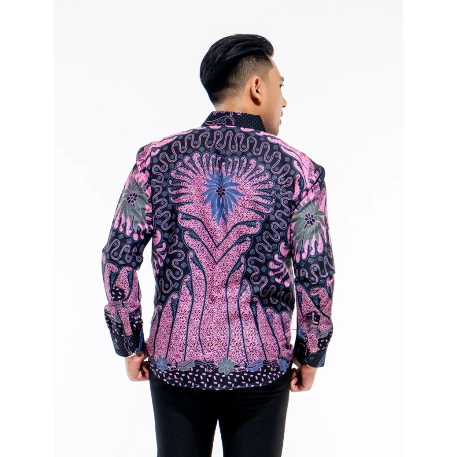img-GITARJA UNGU 1 Kemeja Batik Pria Solo Lengan Panjang Lapis Furing BY BATIKSOLOAMANAH -2