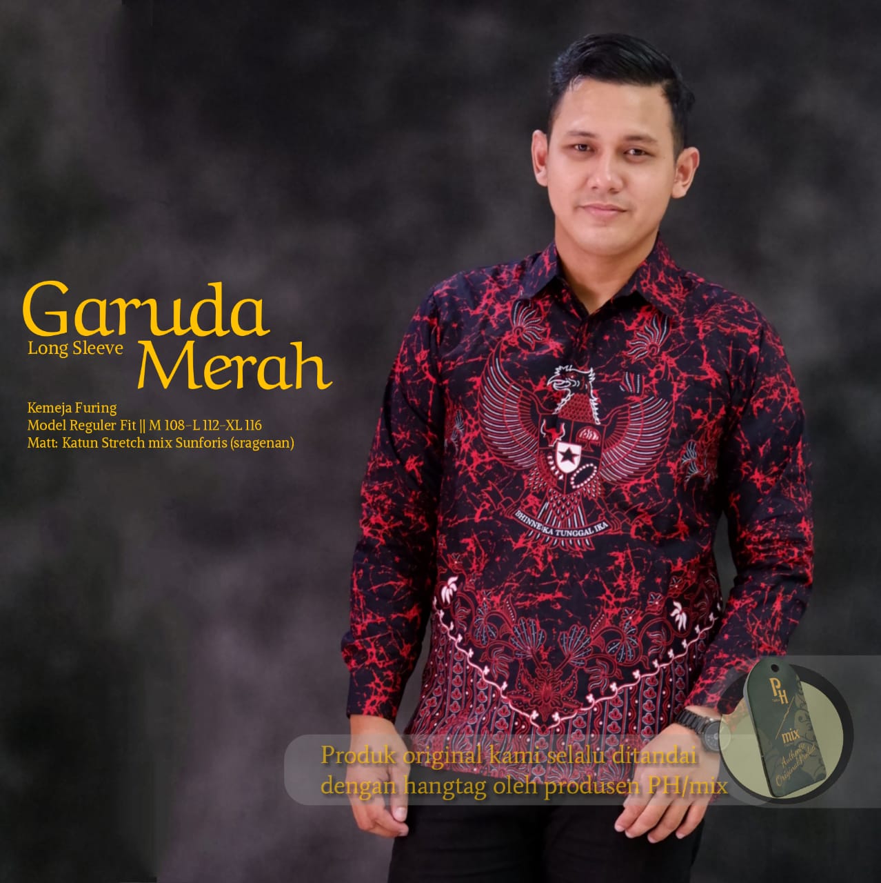 cover-GARUDA MERAH Kemeja Batik Pria Solo Lengan Panjang Lapis Furing BY MUKTI UTOMO-1