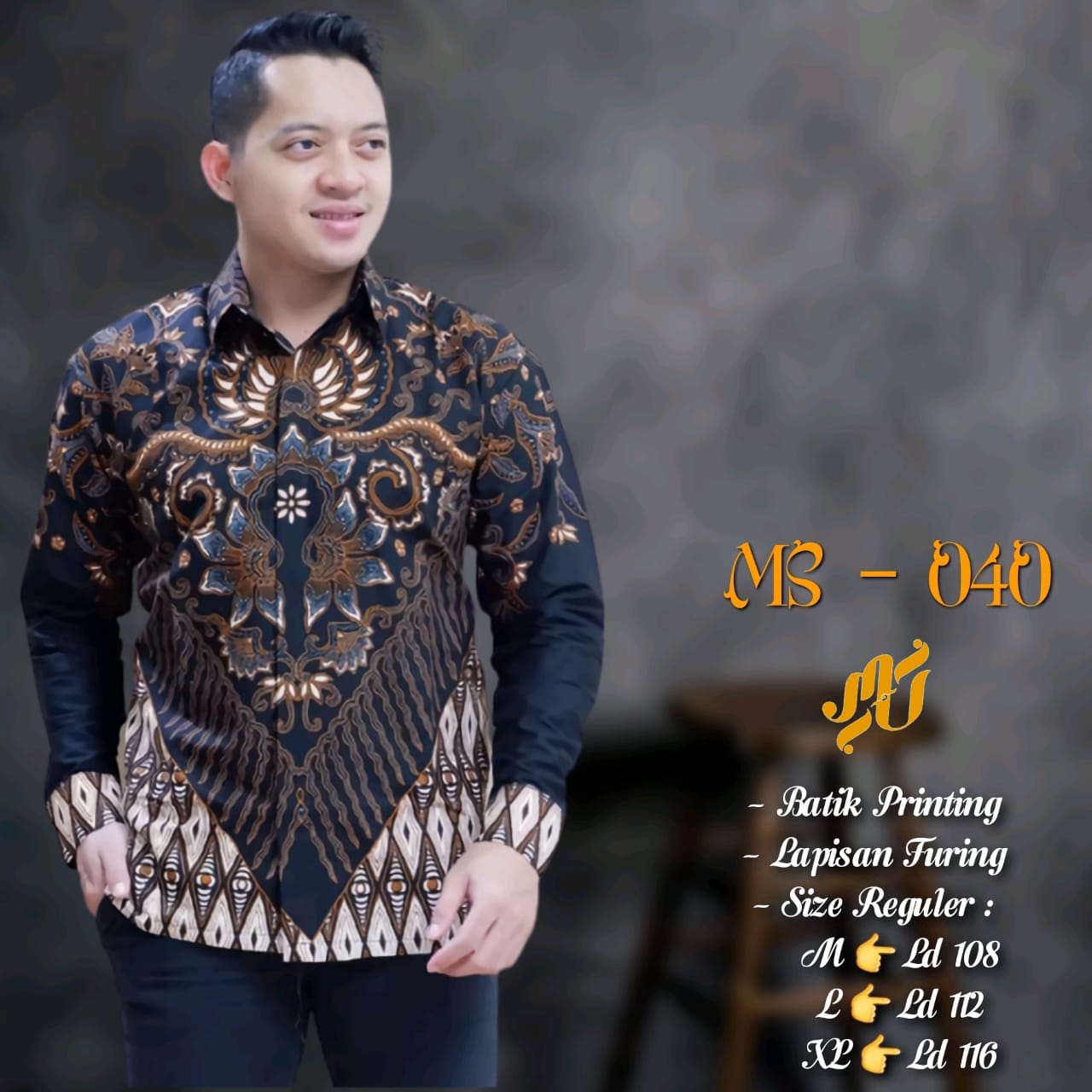 cover-KEMBANG KEMBAR Kemeja Batik Pria Solo Lengan Panjang Lapis Furing BY MUKTI UTOMO-1