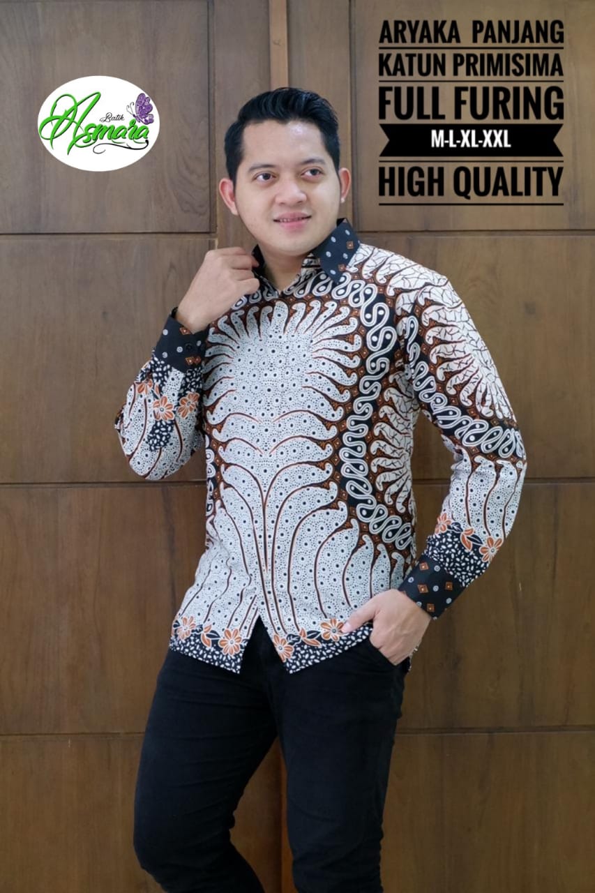 cover-ARYAKA Kemeja Batik Pria Solo Lengan Panjang Lapis Furing BY ASMARA-1