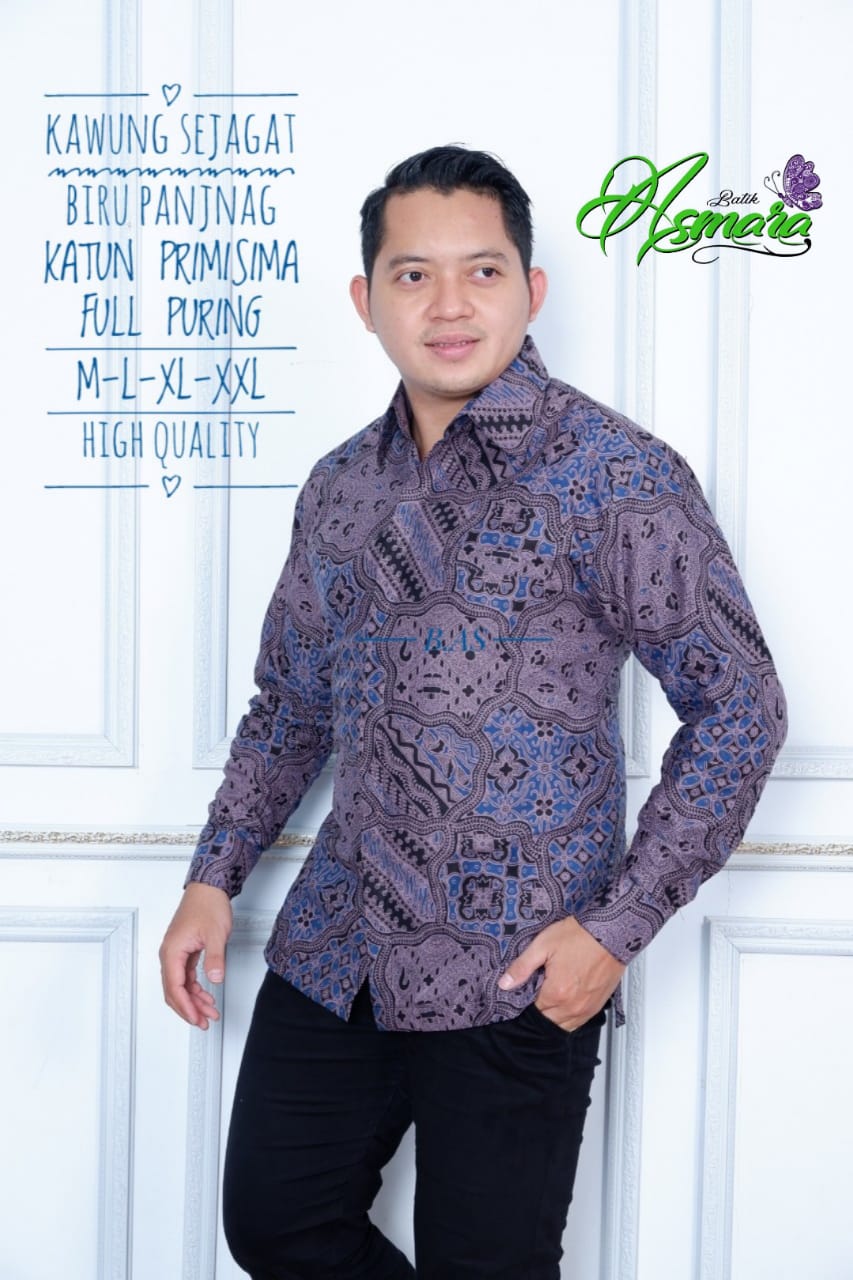 cover-KAWUNG SEJAGAT Kemeja Batik Pria Solo Lengan Panjang Lapis Furing BY ASMARA-1
