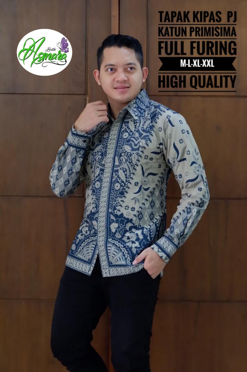 cover-TAPAK KIPAS Kemeja Batik Pria Solo Lengan Panjang Lapis Furing BY ASMARA-1