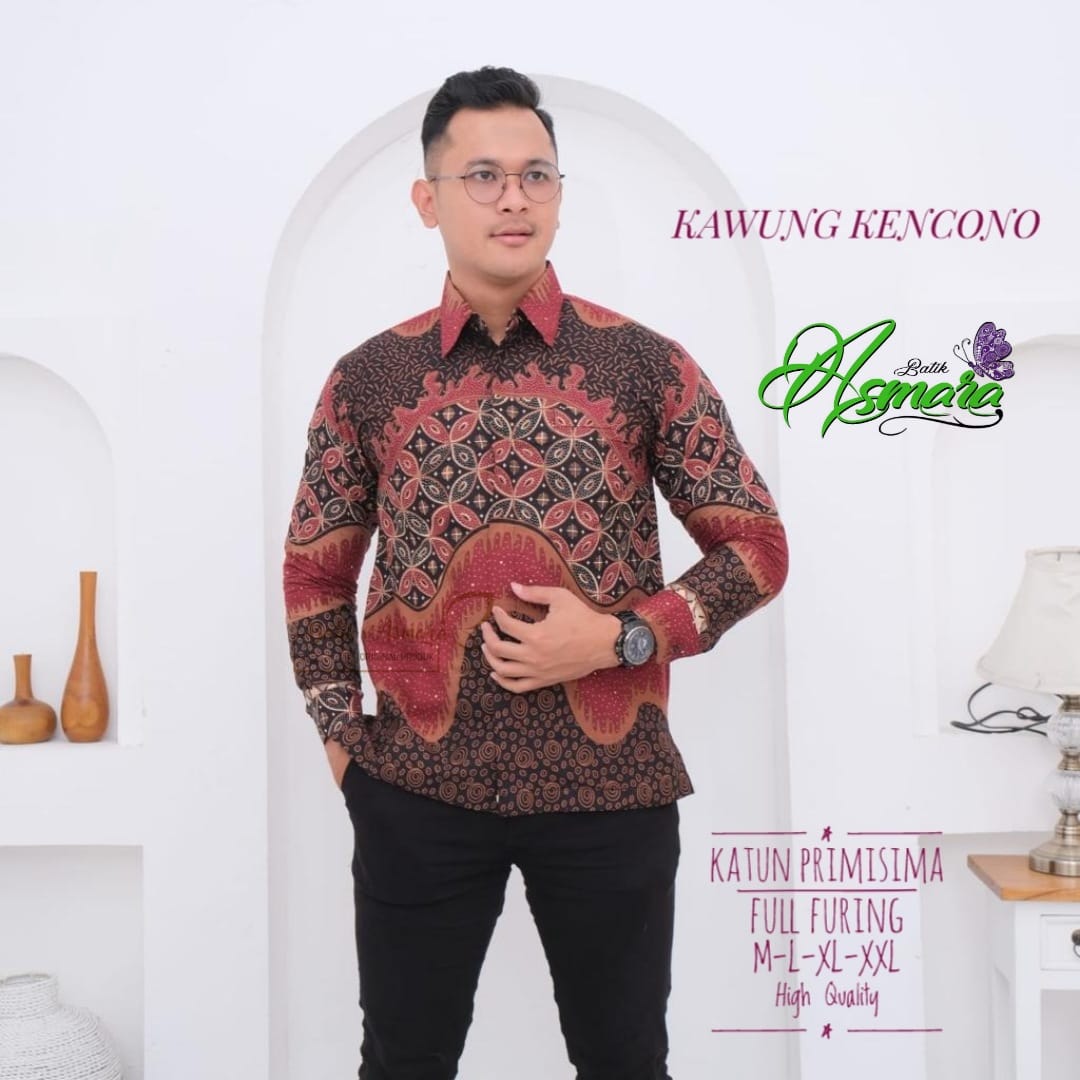 cover-KAWUNG KENCONO Kemeja Batik Pria Solo Lengan Panjang Lapis Furing BY ASMARA-1