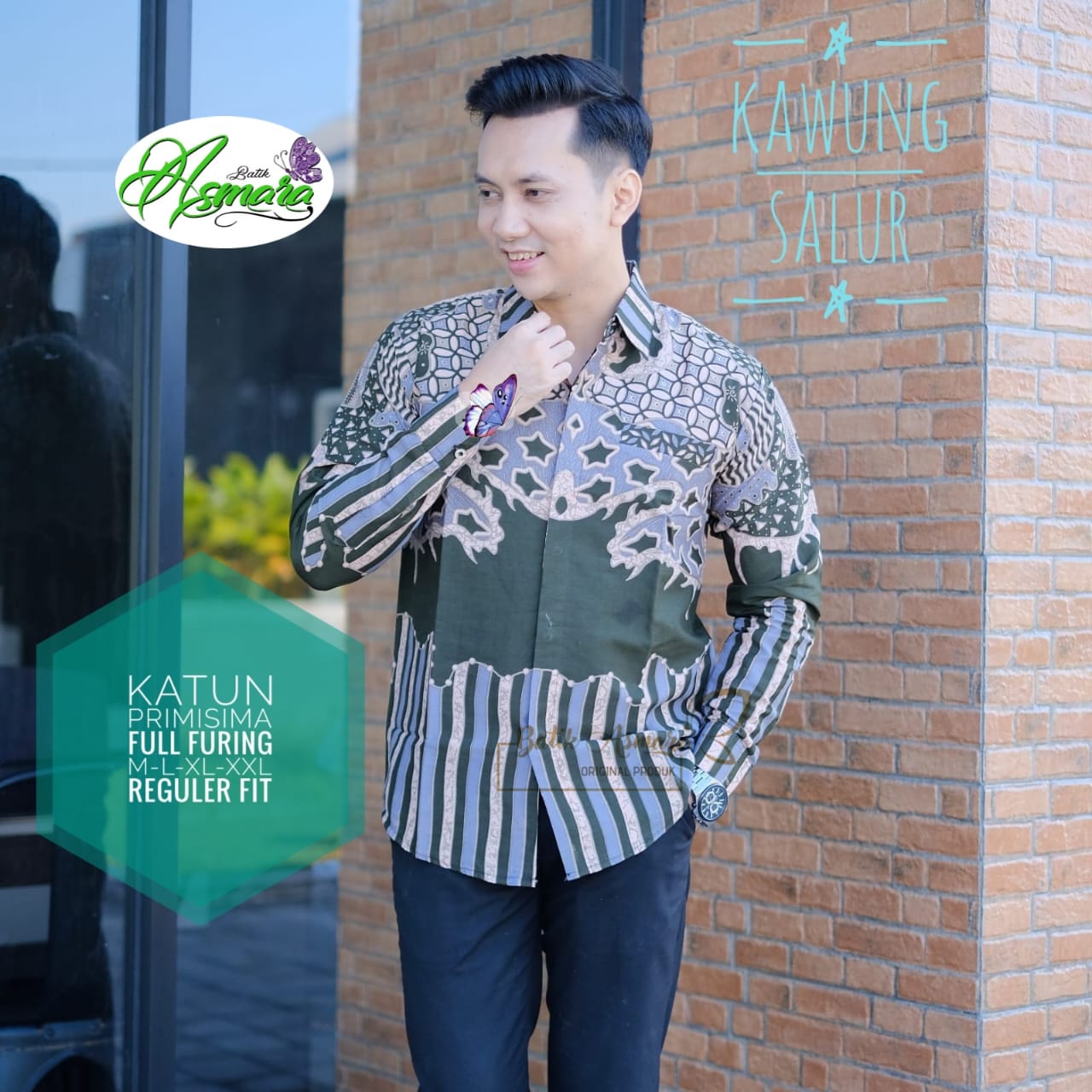 cover-KAWUNG SALUR Kemeja Batik Pria Solo Lengan Panjang Lapis Furing BY ASMARA-1