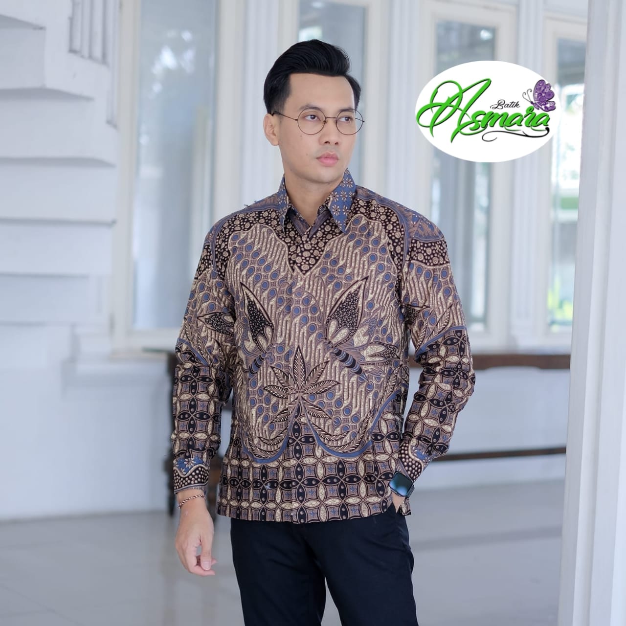 cover-KEMBANG KOTAK Kemeja Batik Pria Solo Lengan Panjang Lapis Furing BY ASMARA-1