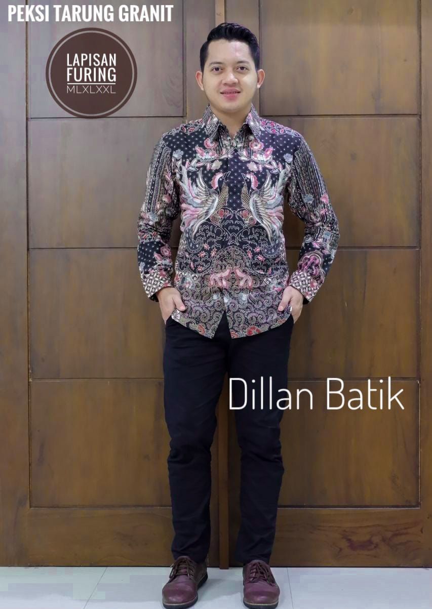 cover-PEKSI TARUNG GRANIT Kemeja Batik Pria Solo Lengan Panjang Lapis Furing BY DILLAN-1