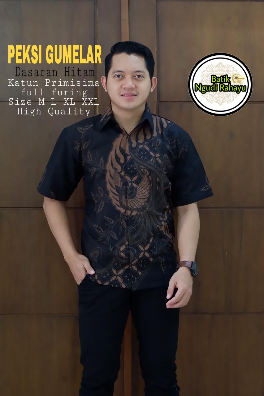 cover-PEKSI GUMELAR Kemeja Batik Pria Solo Lengan Pendek Lapis Furing BY NGUDI RAHAYU-1