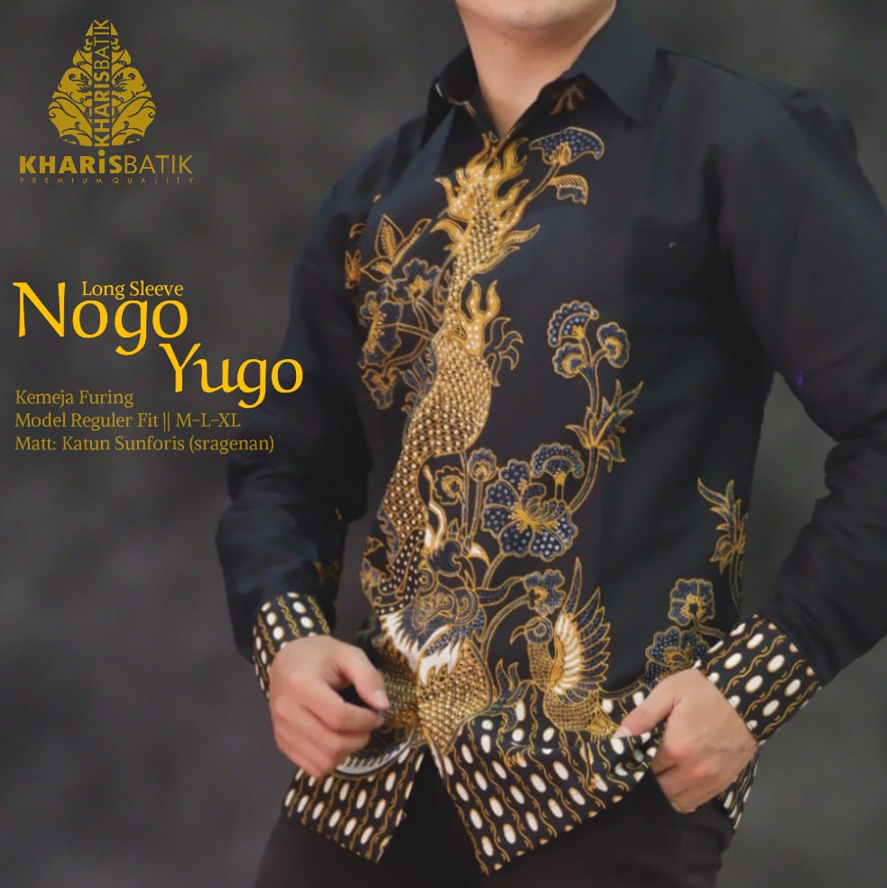 cover-NOGO YUGO Kemeja Batik Pria Solo Lengan Panjang Lapis Furing BY KHARIS-1