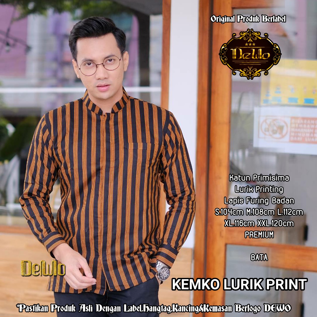 cover-LURIK BATA Kemeja Batik Pria Solo Lengan Panjang Lapis Furing BY DEWO-1