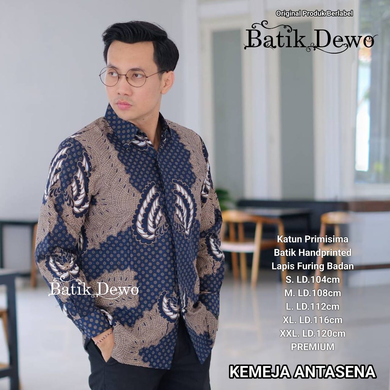 cover-ANTASENA Kemeja Batik Pria Solo Lengan Panjang Lapis Furing BY DEWO-1