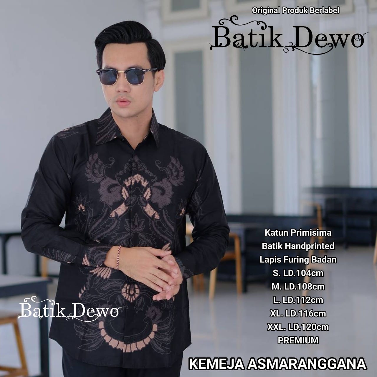 cover-ASMARANGGANA Kemeja Batik Pria Solo Lengan Panjang Lapis Furing BY DEWO-1