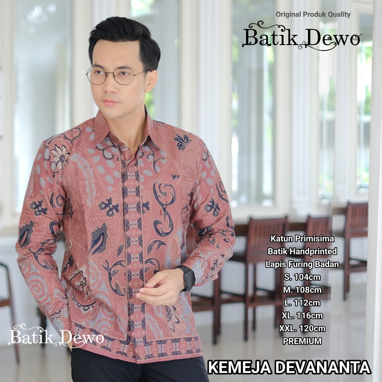 cover-DEVANANTA Kemeja Batik Pria Solo Lengan Panjang Lapis Furing BY DEWO-1