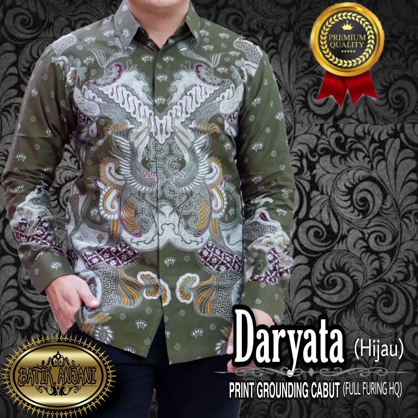 cover-DARYATA HIJAU  Kemeja Batik Pria Solo Lengan Panjang Lapis Furing BY ANJANI-1