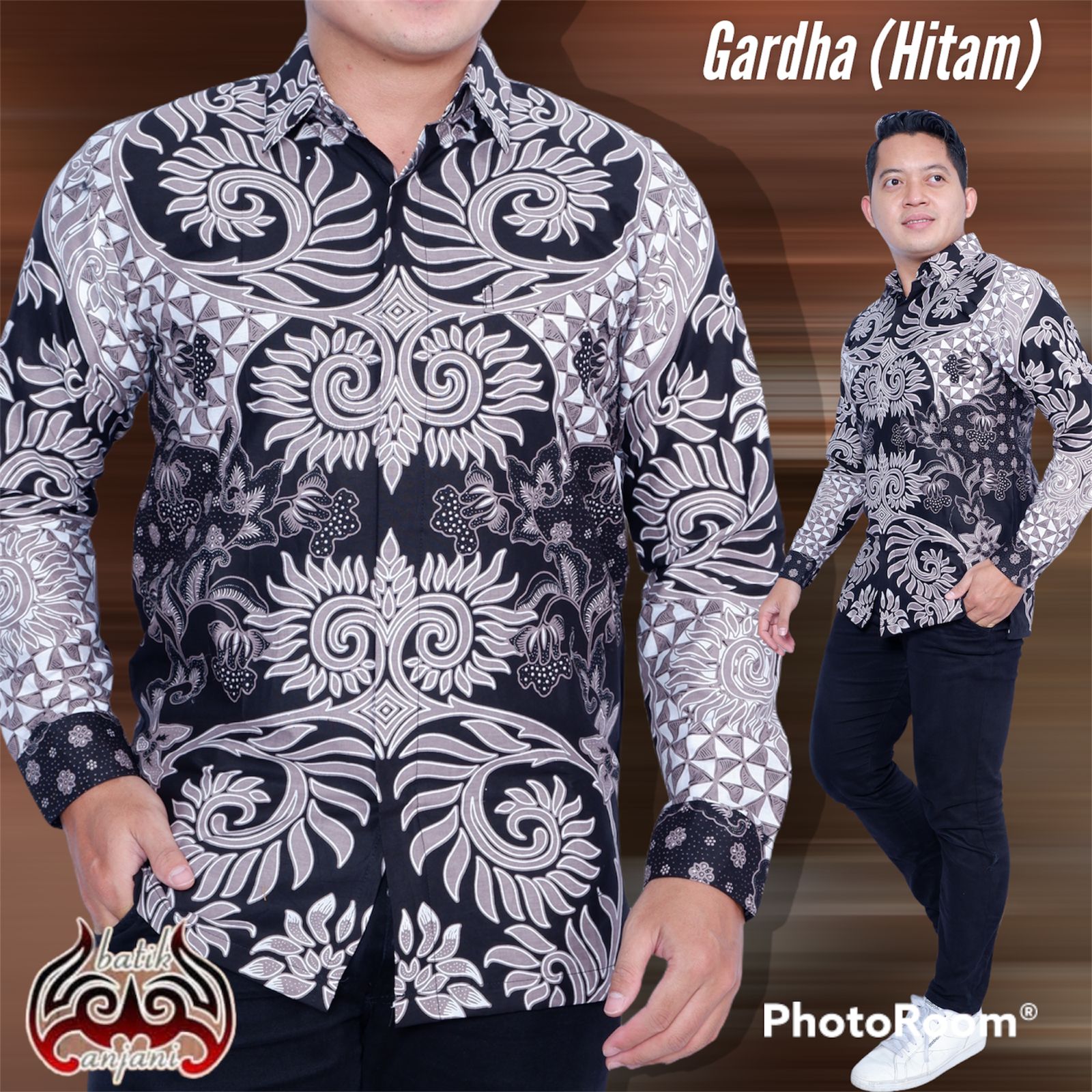 cover-GARDHA HITAM Kemeja Batik Pria Solo Lengan Panjang Lapis Furing BY ANJANI-1