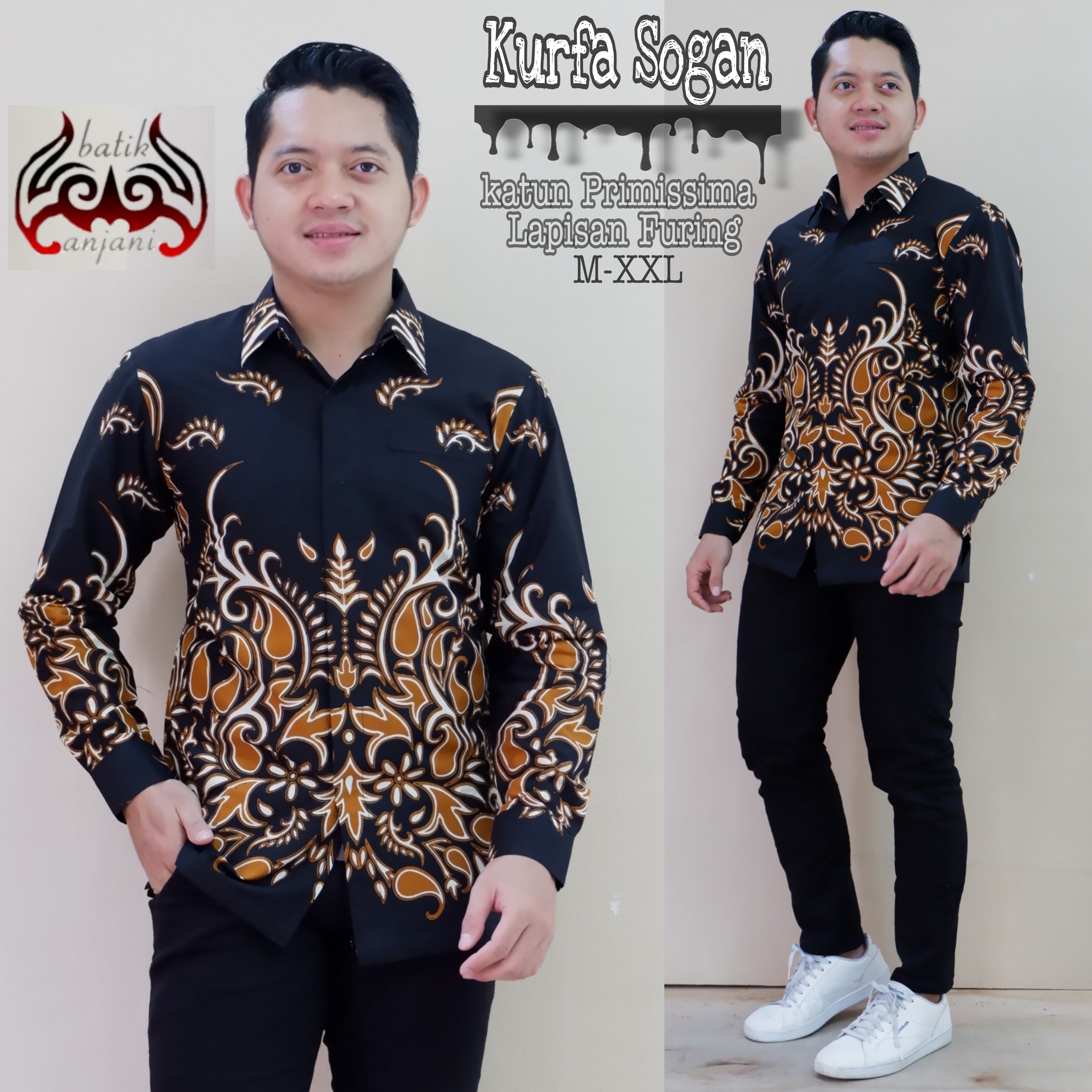 cover-KURFA SOGAN Kemeja Batik Pria Solo Lengan Panjang Lapis Furing BY ANJANI-1
