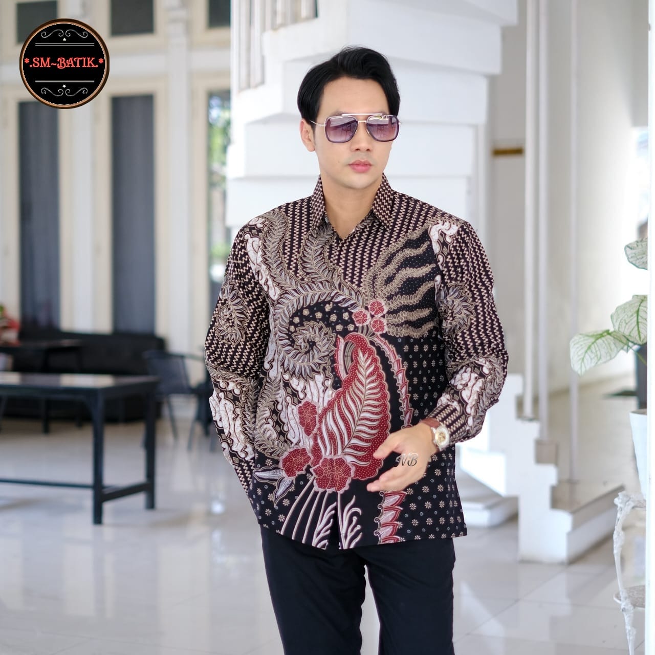 cover-SUMBER REJEKI Kemeja Batik Pria Solo Lengan Panjang Lapis Furing BY SM-1