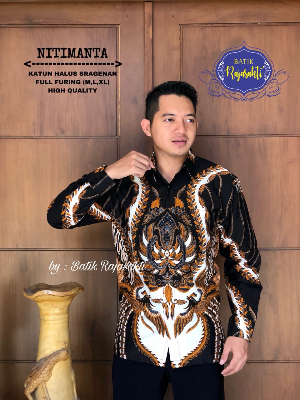 cover-NITIMANTA Kemeja Batik Pria Solo Lengan PANJANG Lapis Furing BY RAJASAKTI-1