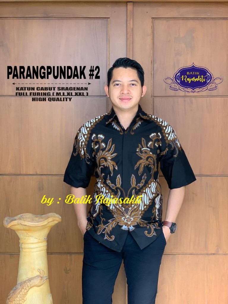 cover-PARANGPUNDAK 2 Kemeja Batik Pria Solo Lengan PENDEK Lapis Furing BY RAJASAKTI-1