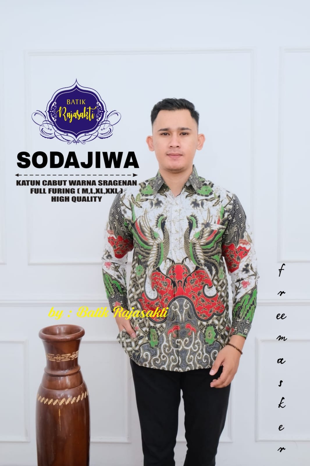 cover-SODAJIWA Kemeja Batik Pria Solo Lengan PANJANG Lapis Furing BY RAJASAKTI-1