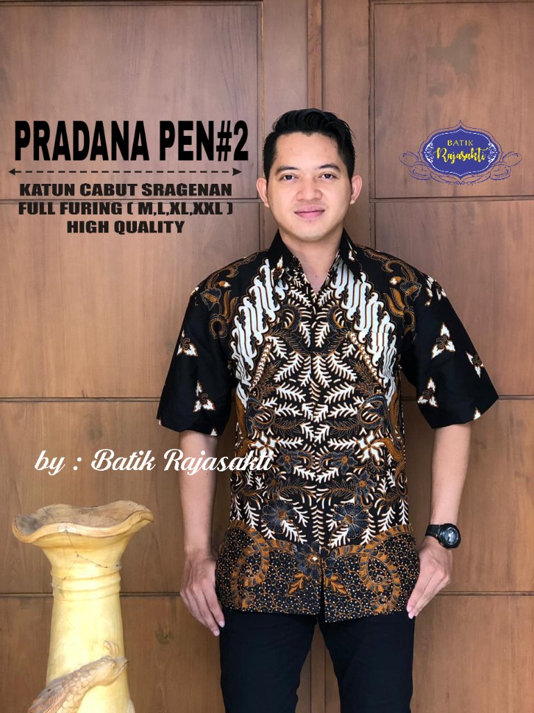cover-PRADANA PEN 2 Kemeja Batik Pria Solo Lengan PENDEK Lapis Furing BY RAJASAKTI-1
