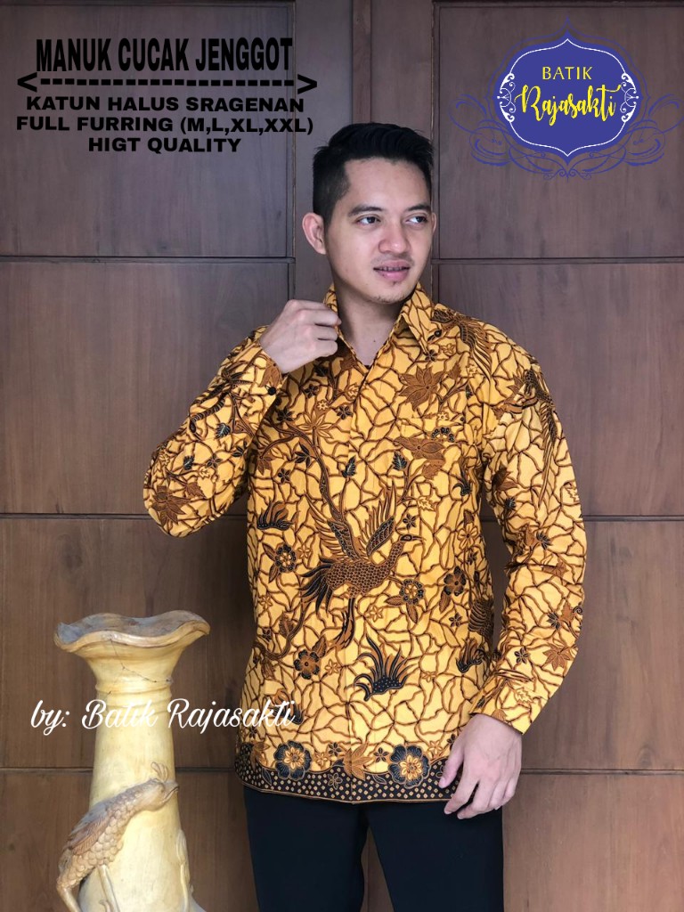 cover-MANUK  CUCAK JENGGOT Kemeja Batik Pria Solo Lengan PANJANG Lapis Furing BY RAJASAKTI-1