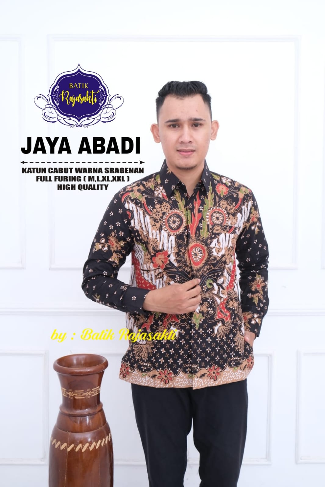cover-JAYA ABADI Kemeja Batik Pria Solo Lengan PANJANG Lapis Furing BY RAJASAKTI-1