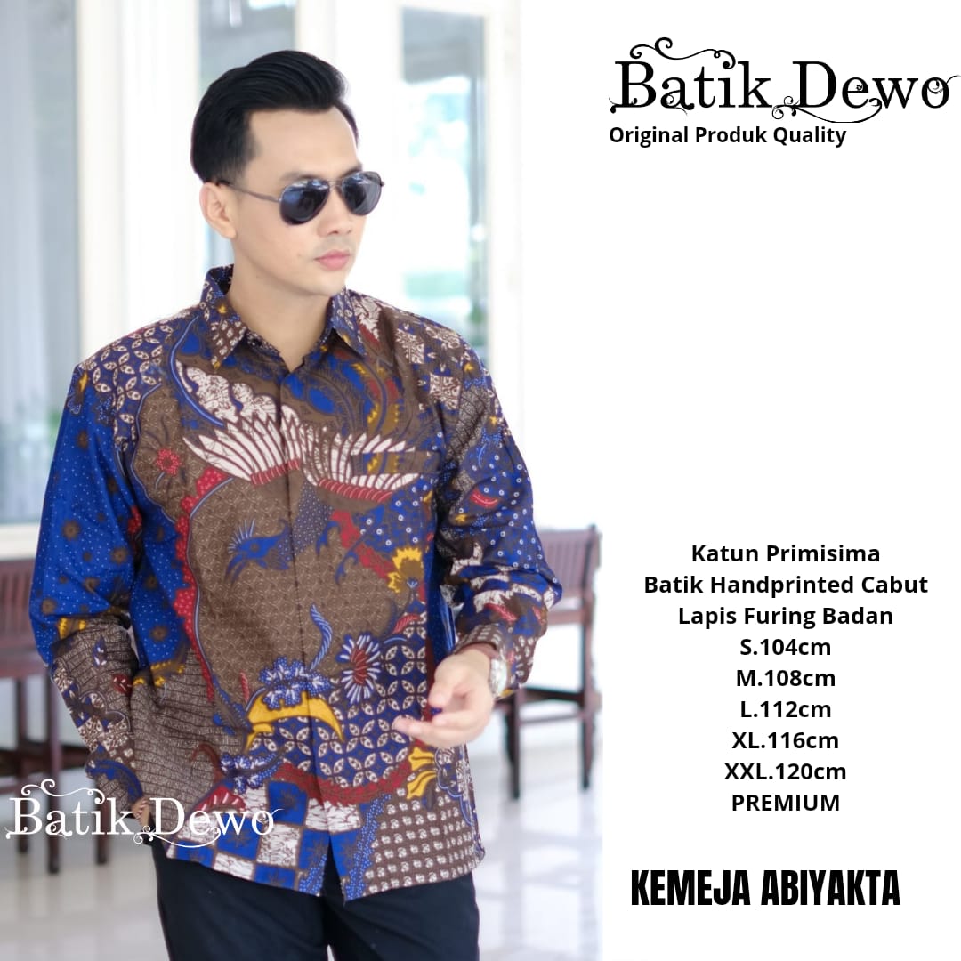 cover-ABIYAKTA Kemeja Batik Pria Solo Lengan PANJANG Lapis Furing BY DEWO-1