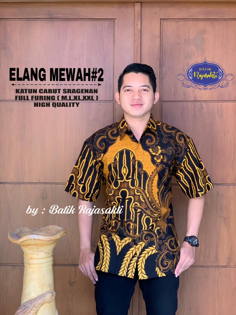 cover-ELANG MEWAH 2 Kemeja Batik Pria Solo Lengan Pendek Lapis Furing BY RAJASAKTI-1