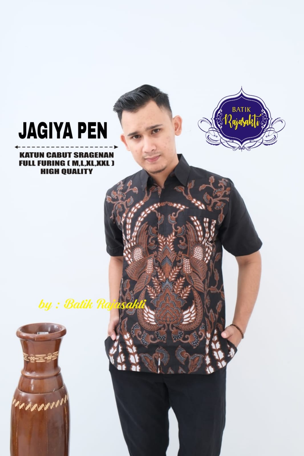 cover-JAGIYA PEN Kemeja Batik Pria Solo Lengan Pendek Lapis Furing BY RAJASAKTI-1