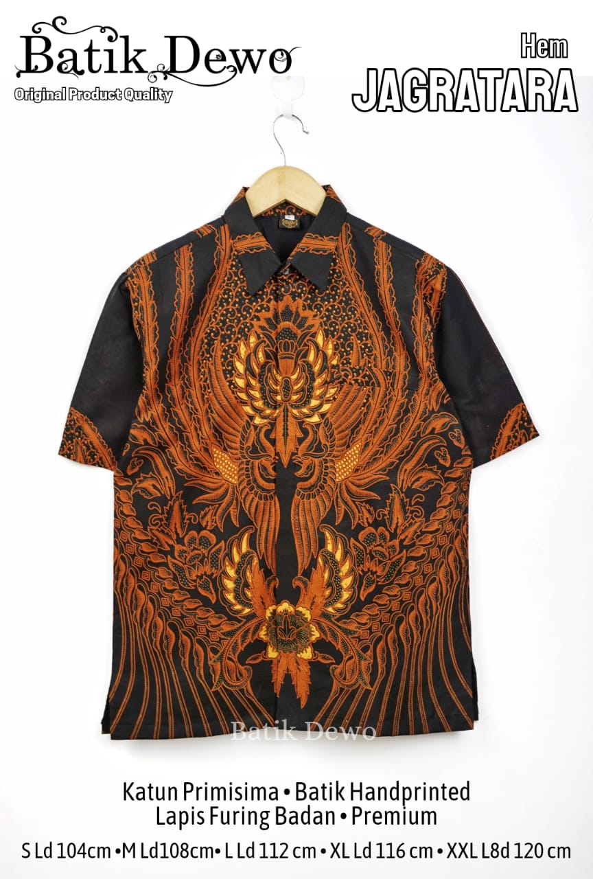 cover-JAGRATARA HANGER Kemeja Batik Pria Solo Lengan Pendek Lapis Furing BY DEWO-1