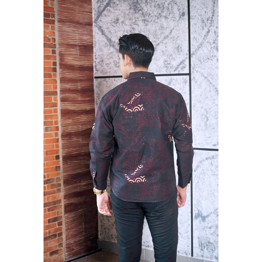 img-ABSTRAK KEMBANG Kemeja Batik Pria Solo Lengan Panjang Lapis Furing By BATIKSOLOAMANAH-5
