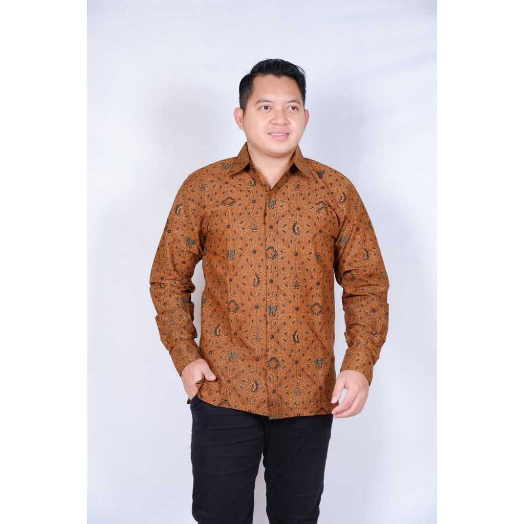 cover-SIDOMUKTI COKLAT Kemeja Batik Pria Solo Lengan Panjang Lapis Furing By BATIKSOLOAMANAH-1