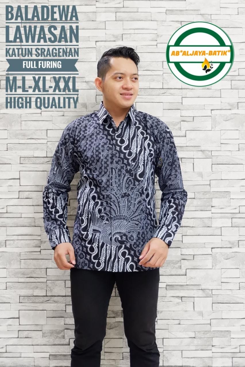 BALADEWA ALJAYA KEMEJA BATIK PRIA SOLO LENGAN PANJANG LAPIS FURING